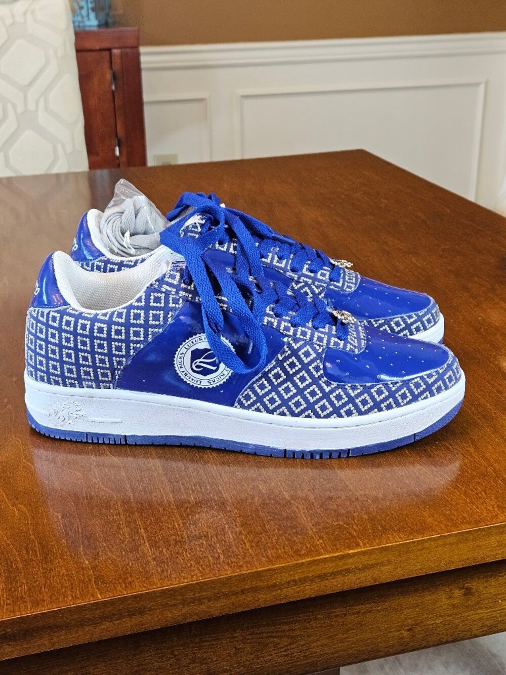 Luxury Kicks (Vlado) Men's Fashion Sneakers, Blue, Sz 12